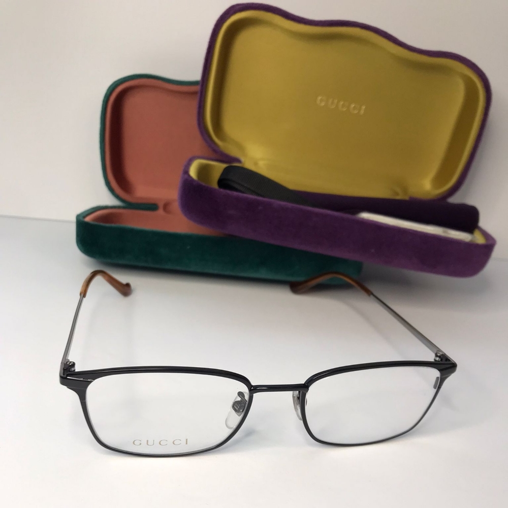 Original Gucci Demo Rectangular Men's Eyeglasses … - image 2